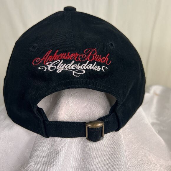 Budweiser Clydesdales Metal Black Adjustable Cotton Baseball Cap Anheuser Busch - Picture 4 of 8